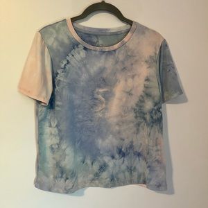 Wallflower Pastel Tie Dye Cropped Tee